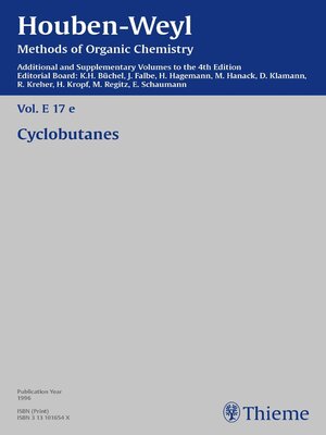 cover image of Houben-Weyl Methods of Organic Chemistry Volume E 17e Supplement